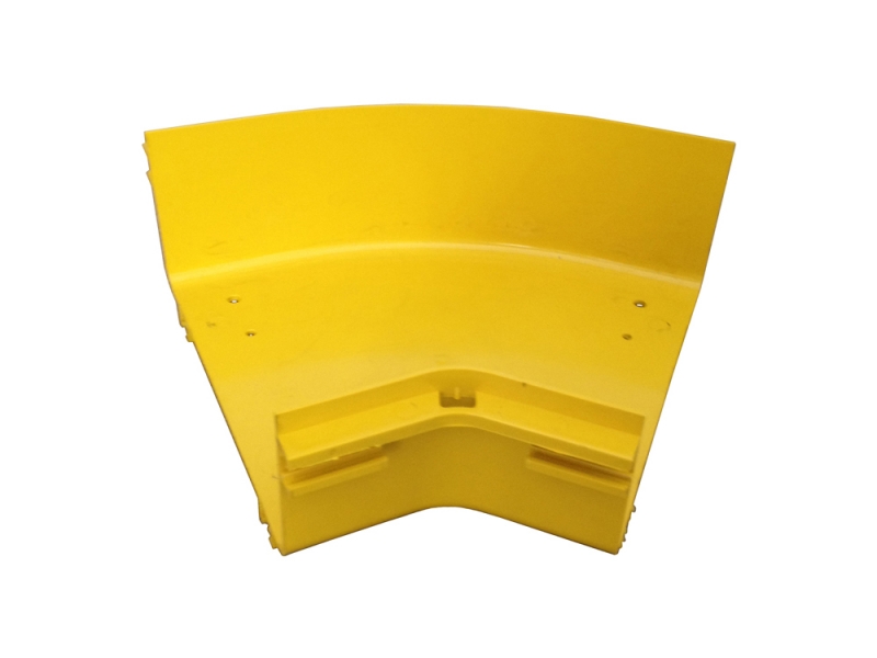 尾纖槽45度水平彎通（黃色）