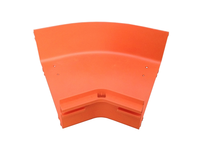 尾纖槽45度水平彎通（橙色）