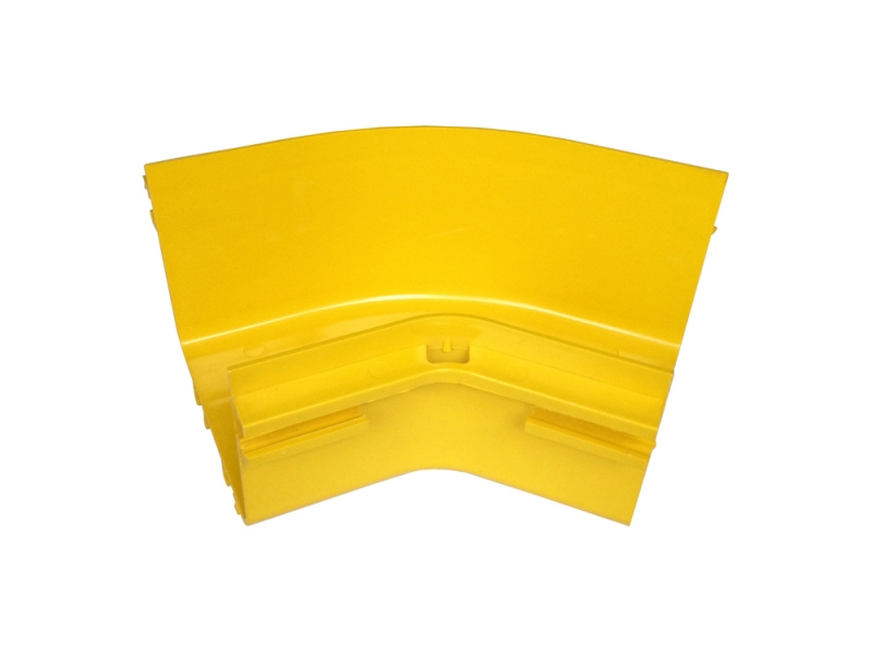 尾纖槽45度水平彎通（黃色）